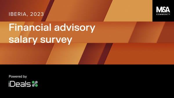 Financial Advisory Salary Survey, Iberia 2023 - Page 1